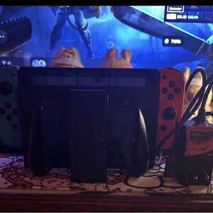 Nintendo Switch Console with Blue and Orange Joy-Con